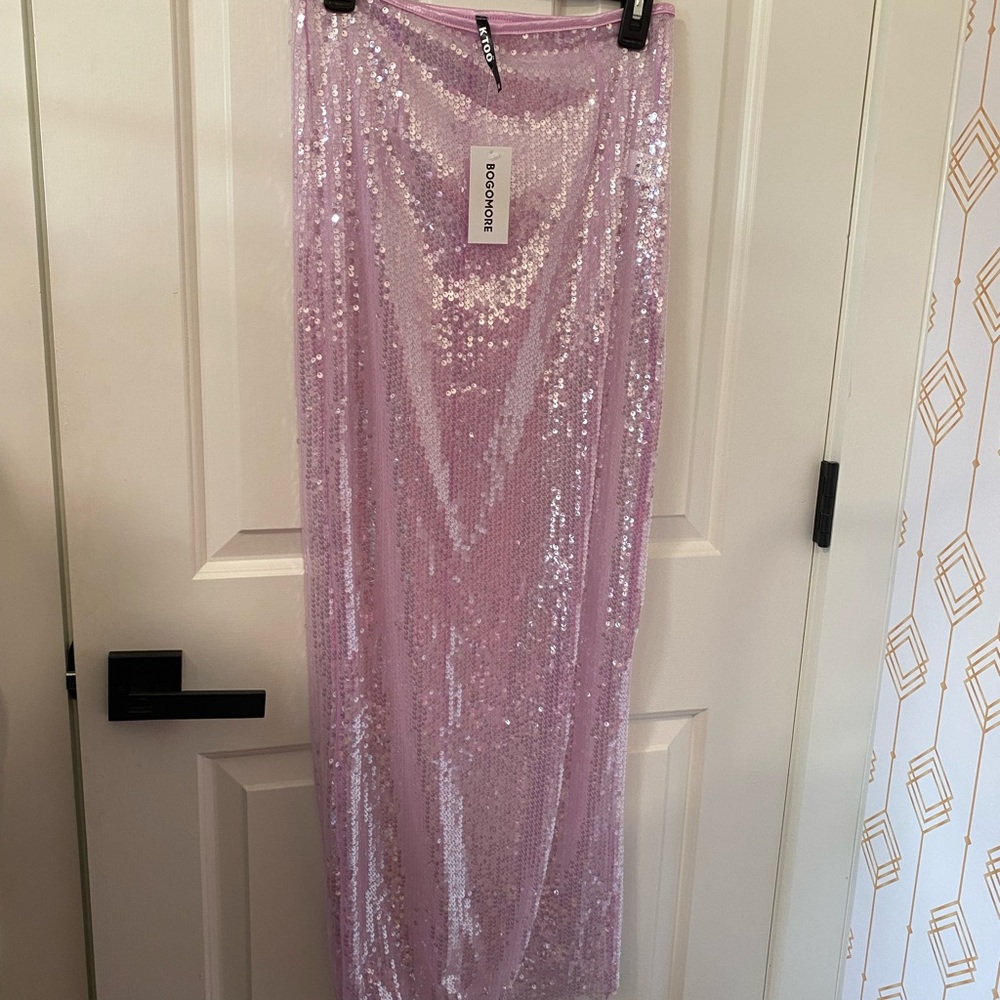 bogomore Pink Sequin Skirt